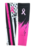 PURE personnalisé rose ruban sport Baseball Football bras manches bandeau bras couverture manches cancer du sein sensibilisation manches guêtres