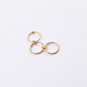 Stylish Stainless Steel 18k Gold Plated Acessórios Moda Anéis com Cadeia Forma Nó Anel para Mulheres e Homens - Product Image 4