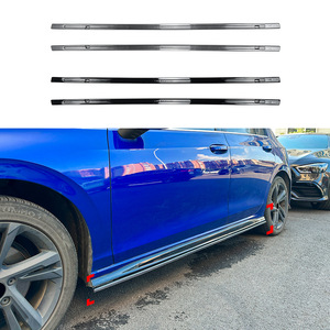 Volkswagen Golf 8 Side Skirts Piano Black Carbon Fiber Texture ABS Body <b>Kit</b> For 2020 <b>Model</b> Year - Product Image 1