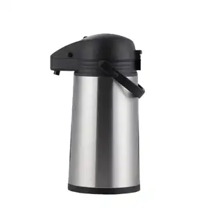 High Quality Travel Bottle Portable Coffee Vacuum Flask Air Pressure Pump Double Wall Stainless Steel Vacuum Jug Airpot