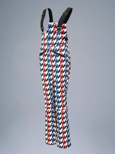 Pantalones de Esquí para <span class=keywords><strong>Mujer</strong></span>, <span class=keywords><strong>con</strong></span> <span class=keywords><strong>Tirantes</strong></span>, Cintura Alta, Alta Elasticidad, Diseño de Pata de Gallo, Impermeables, Forrados de Felpa, Retro, Ajustados, Moldeadores, 100% - Product Image 5