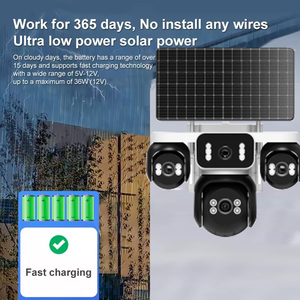 Hieasy IP AOV Solar-Powered Outdoor CCTV Security <strong>Camera</strong> 4G SIM Card with Built-In Battery Pan-Tilt Function for <strong>Indoor</strong> Use - Product Image 3