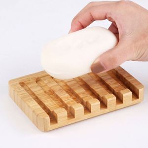 Jabonera de Bambú al por Mayor, Bandeja para Jabón en Barra, Jabonera con Drenaje Automático para Ducha - Product Image 3
