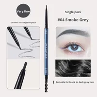 Crayon à sourcils double embout ultra-fin, imperméable, longue tenue, anti-bavures, cosmétiques de beauté authentiques en gros