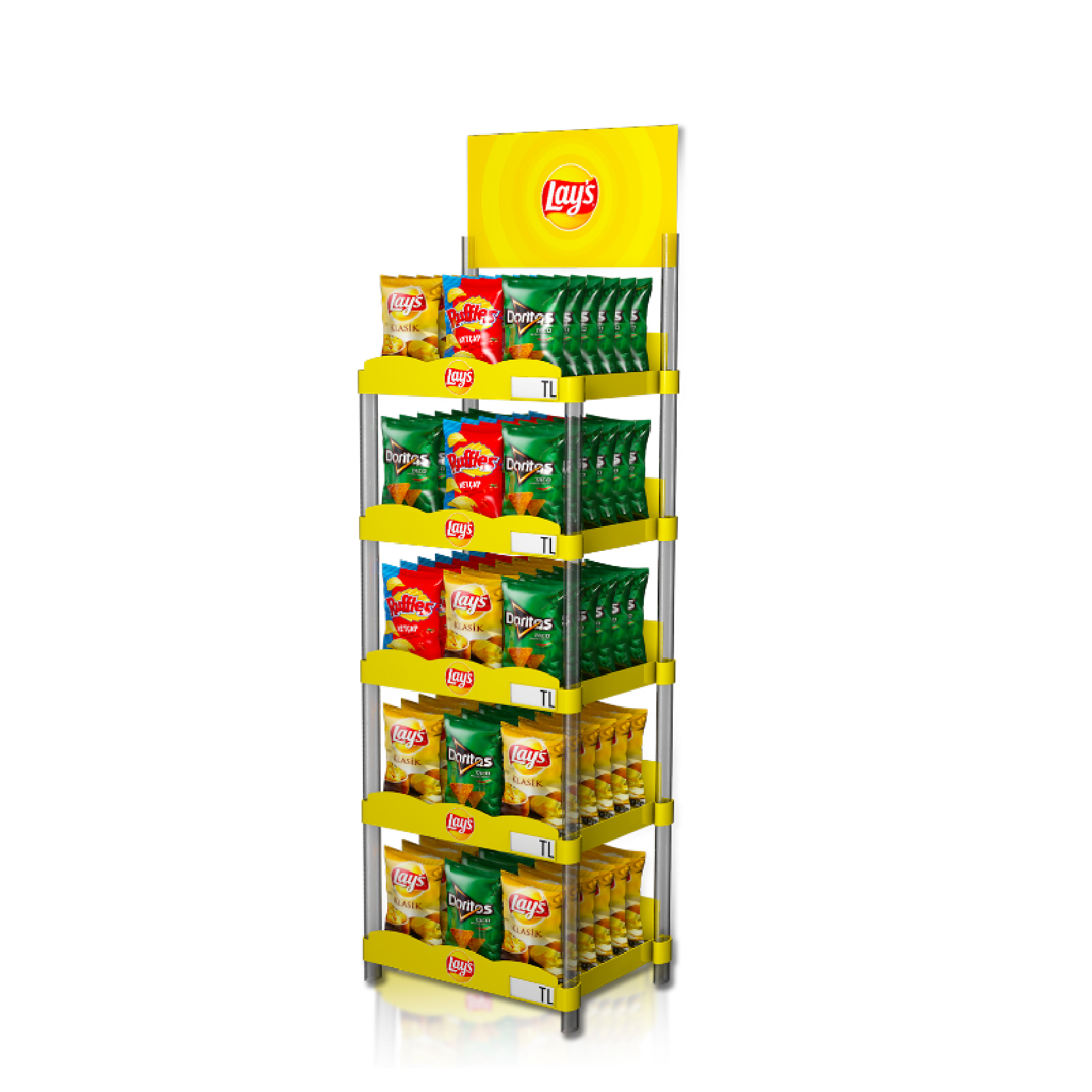Supermarket Shelves Snack Food Display Stand Retail Store PVC Plsstic Wire Display Rack — view 5