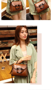 Nuevos Bolsos de Moda para Mujer, Bolsos de Lujo con Botones, Bolsos de Mujer de Cuero Genuino, Bolsos de Mano para Dama - Product Image 3