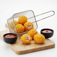 Boulettes de crabe panées surgelées OEM en gros d'usine, pré-assaisonnées, prêtes à frire, pour supermarchés et traiteurs, approvisionnement en vrac