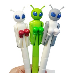Stylo Bille Créatif Alien Boxing Trick Décompression pour Étudiants, Encre Verte/Blanche/Gris, Emballage en Sachet, Papeterie en Gros - Product Image 1
