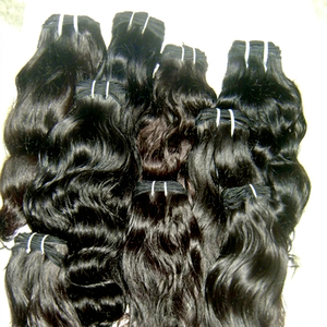 Tissage de cheveux humains Remy indiens 100% naturels, provenant d'un seul donneur, double trame machine, sans perte ni emmêlement, 100g - Product Image 1