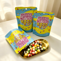 Bonbons Halal aux fruits lyophilisés, enrobés de glaçage croustillant, bonbons durs en vrac, multicolores, saveurs personnalisées, OEM ODM, vente en gros