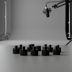 Adaptateur de support de micro 5/8 femelle à 3/8 mâle, filetage métallique, connecteur de conversion pour trépied de caméra vidéo, noir - Product Image 2