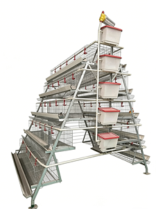 Nuova Gabbia per Galline Ovaiole BAIYI BYCC-440 a 5 Livelli per 200 Polli, per Allevamenti in Ruanda, in Filo Zincato Durevole, Certificata SONCAP - Product Image 1
