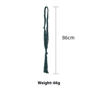 <span class=keywords><strong>Borsa</strong></span> a rete in corda di cotone ecologica intrecciata a mano, riutilizzabile, per confezionamento vino rosso, porta bottiglia in macramè - Product Image 2