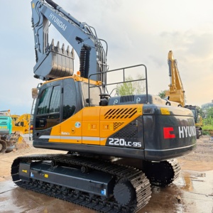 Puissante pelle sur chenilles d'occasion Hyundai 220lc-9s, modèle d'excavatrice d'occasion 22 tonnes 220-9s, moteur d'origine pour l'exploitation minière - Product Image 1