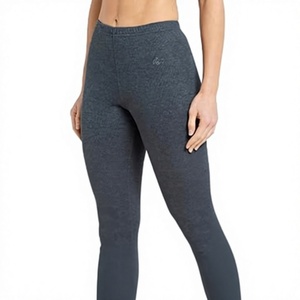 Women High Waist Black <b>Leggings</b> Slim Fit Knitted Cotton Winter Casual Solid Color Breathable Thermal Vintage <b>Crop</b> Pants - Product Image 1