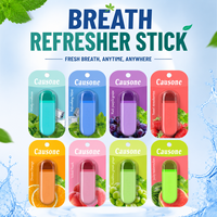 Penyegar Mulut Inhaler Stick Rasa Buah Mint Dingin Menyegarkan Perawatan Napas Minyak Esensial Aromaterapi Ukuran Saku Label Pribadi OEM