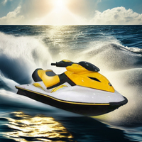 Jet ski Hison neuf, 1400 cm³, 4 temps, en fibre de verre, avec remorque, Waveboat, Jetski, PWC de pointe, planche de saut, scooter aquatique, bateau à moteur