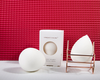 Éponge de maquillage personnalisée en forme de goutte d'eau, sans latex, naturelle, abordable, pour fond de teint, marque privée