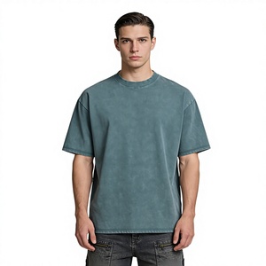 Chemises en coton à manches raglan imprimées, coupe vintage, 280g, pour hommes et femmes, en coton à fibres longues, grande taille, pour le marché transfrontalier - Product Image 1