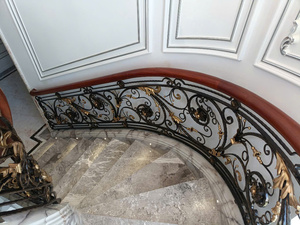 Barandilla de Escalera Moderna Neoclásica de Lujo KHP, Resistente al Óxido, Proveedor de Barandillas de Hierro Forjado de Alta Calidad para Interiores - Product Image 5