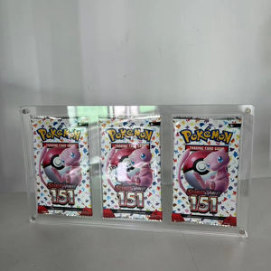 TCG Cartes <span class=keywords><strong>Pokemon</strong></span> originales en acrylique transparent personnalisées 1ère édition Packs de <span class=keywords><strong>booster</strong></span> <span class=keywords><strong>anglais</strong></span> Support de vitrine de sac d'amélioration d'une seule pièce - Product Image 3
