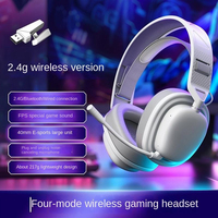 Auriculares Inalámbricos para Juegos HJSDZHI HJ001 con Cuatro Modos, 2.4G, Controlador de 40 mm, Batería de 60H para PC, Switch y Móviles