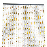 Nouvelle Décoration de Mariage : Rideau de Perles en Acrylique Doré pour Fond de Scène, Idéal pour Salles de Banquet