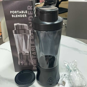 <span class=keywords><strong>Blender</strong></span> Portabel Mini USB-C Isi Ulang dengan 6 Mata Pisau, Wadah Plastik Anti Bocor & Pembersih Otomatis untuk Smoothie/Shake - Product Image 2