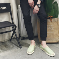 Espadrilles décontractées légères en toile respirante avec semelle en paille pour l'hiver et l'été, idéales pour la marche, modèle Lazy Fit