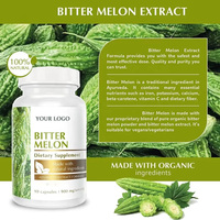 Complément alimentaire naturel biologique à base de plantes, extrait de melon amer en capsules, marque privée OEM, pour adultes