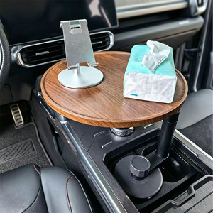 Bandeja Circular Suspendida para Coche, Cantilever Extensible de Aleación de Aluminio, <span class=keywords><strong>360</strong></span> °   Mesa de Comedor Giratoria Simple y Escritorio de Oficina - Product Image 2