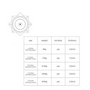 <b>Black</b> Square Metal Turntable Ball Bearing Lazy Susan 360 Degree Swivel Plate For Tv <b>Table</b> Dining Living Room Furniture Hardware - Product Image 2