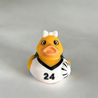 Canard en caoutchouc jaune de cheerleading, jouet en résine amusant pour la musique, cadeau pour événements sportifs, cadeaux de fête, décorations