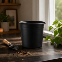 Pots de pépinière en plastique PP noir de 2 gallons, écologiques, durables, avec trou de drainage, légers, pour la vente en gros et les centres commerciaux