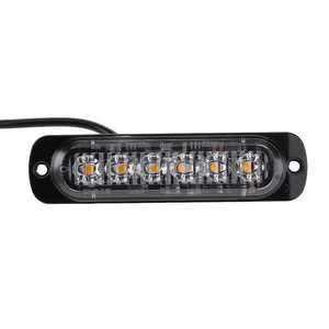 Lámpara de <span class=keywords><strong>alerta</strong></span> Ultra delgada para motocicleta, luz de ráfaga lateral ultrafina, 6LED, 12-24V - Product Image 1