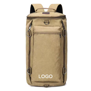 Custom Logo Canvas <b>Backpack</b> Portable Outdoor Travel Bag Waterproof Polyester <b>Simple</b> Leisure <b>Backpack</b> - Product Image 1