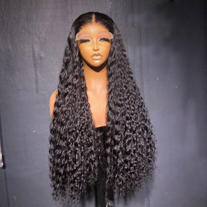 Sin pegamento 13x4 360 encaje completo suelto profundo HD encaje PELUCAS CABELLO humano rizado cutícula Aligine encaje frontal pelucas transparente indio Peluca de pelo - Product Image 1