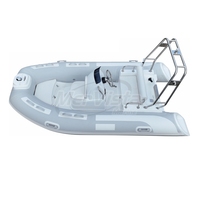 Bateau pneumatique semi-rigide CE 12 pieds Rib 360 340 avec coque en fibre de verre et ponton en Hypalon/PVC