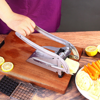 Dikker Roestvrijstalen Handmatige Aardappelsnijmachine Shredder Aardappelchips Maker Snijmachine Keuken Gereedschap Frietsnijder