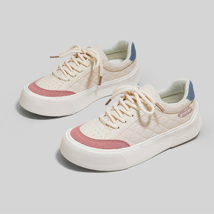 Nouvelles chaussures en toile à semelle épaisse au design unique pour femmes, très polyvalentes pour l'école, mignonnes et tendance, respirantes, à la mode - Product Image 2