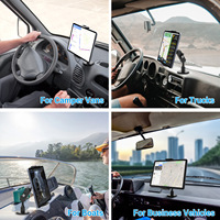 Support mural réglable en alliage d'aluminium YUNKU K20-3 pour tablettes et téléphones portables, avec fixation par perçage pour bateaux et camions