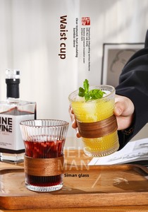 Nuovo Bicchiere in Vetro con Motivo a Righe Verticali e Forma a Fisarmonica, Capacità 270ml, Isolato, Adatto per Alimenti, Lavabile in Lavastoviglie e Utilizzabile nel Microonde - Product Image 6