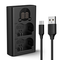 Pengisi Daya Baterai Kamera K&F Concept Dual Slot Type-C Quick Charger NP-W235 untuk Fujifilm X-T5, X-T4, GFX 100S, X-H2S