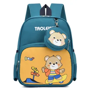 Mochila escolar 3d amarilla para niños de guardería