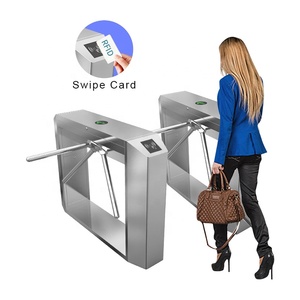 ประตูหมุนแบบสามขาสำหรับโรงยิม พร้อมระบบควบคุมการเข้าออก ระบบจดจำใบหน้า RFID ระบบคิวอาร์โค้ด ผลิตจากสแตนเลส 302 ป้องกันการชน - Product Image 3