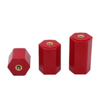 Isolateur de barre hexagonale rouge DOWE série EN DMC BMC, isolateurs électriques basse tension EN50, support de barre, certifié CE RoHS