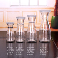 350ml 500ml clair Gglass vin rouge, eau, boisson carafe whisky carafe bouteille de vin pour la maison et le bureau avec le logo personnalisé
