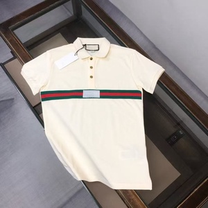 2026 Designer Style Classic Casual Short-Sleeved Gu cci Vintage Fit 100% Cotton Summer Polo <b>Shirt</b> for Men - Product Image 2