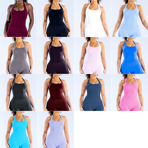 Liền mạch đàn hồi cao dây cổ thoáng khí Workout Tank Top backless Vuông Cổ phòng tập thể dục thể thao vest Yoga <span class=keywords><strong>Tops</strong></span> - Product Image 3