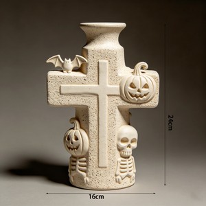 <span class=keywords><strong>Vaso</strong></span> <span class=keywords><strong>in</strong></span> Ceramica Minimalista ed Ecologico per Halloween, Decorazione da Tavolo a Forma <span class=keywords><strong>di</strong></span> <span class=keywords><strong>Zucca</strong></span>, Teschio, Scheletro e Pipistrello - Product Image 5